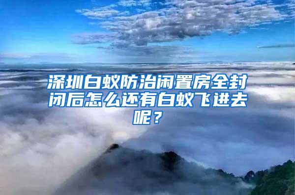 深圳白蟻防治閑置房全封閉后怎么還有白蟻飛進(jìn)去呢？